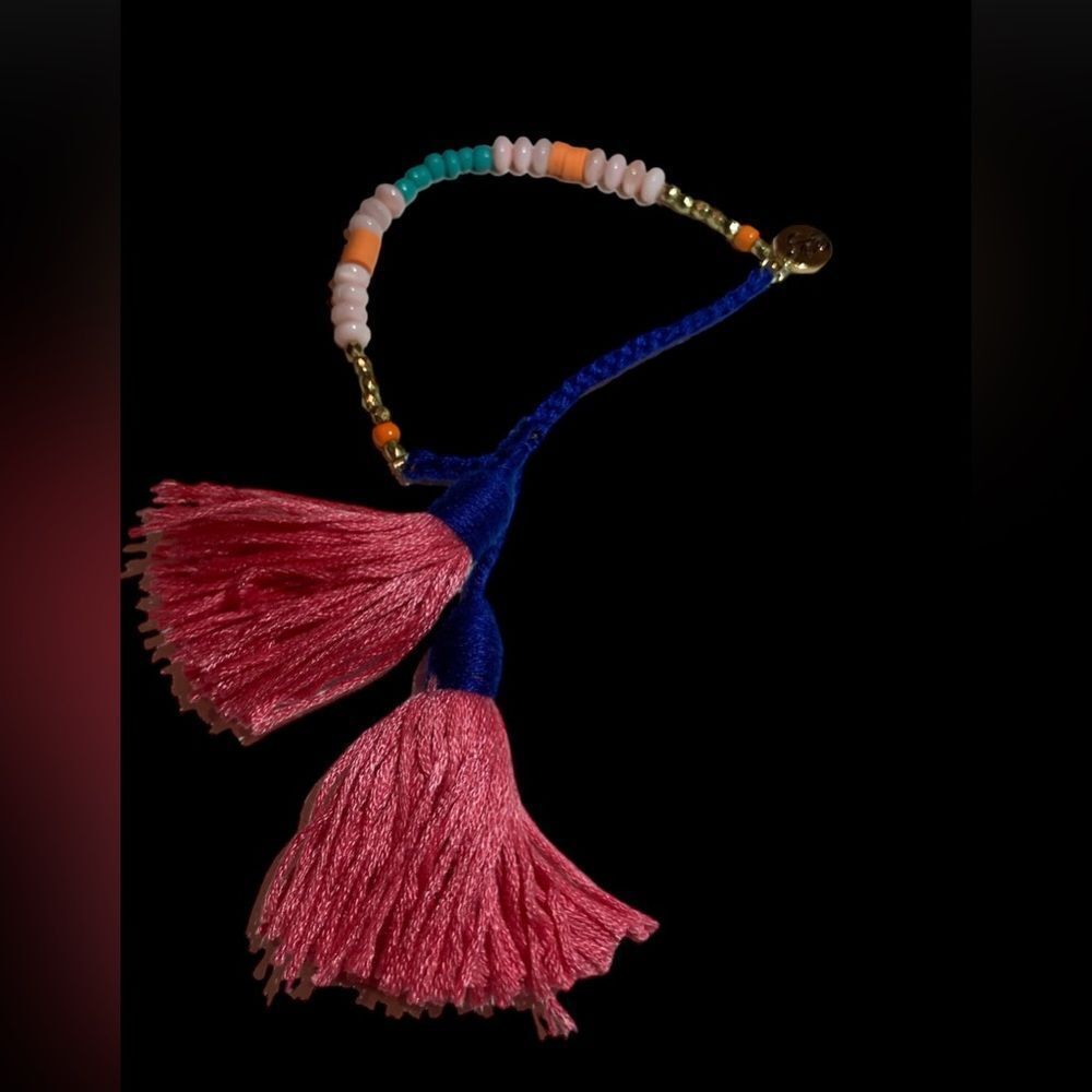 Beaded and threaded bracelet